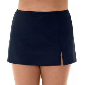 NWT Swim Solutions Plus Women's Thigh Minimizer Swim Skirt Black 20W